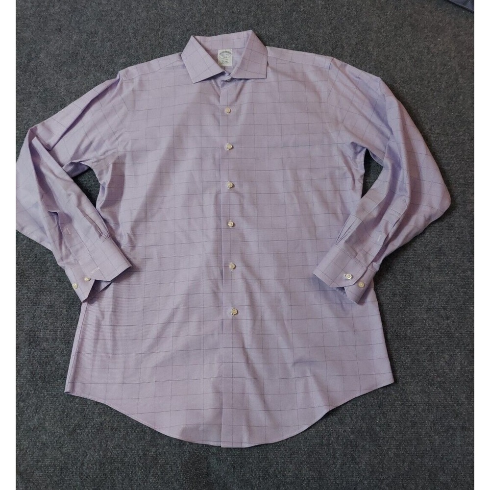 Brooks Brothers Light Purple Windowpane Dress Shirt
